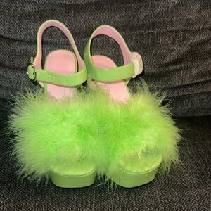 Dolls Kill Lime platform heels